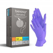 Перчатки нитриловые сиреневые Benoyy "S"