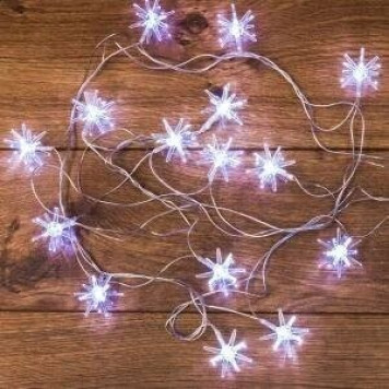 Гирлянда Снежинки 20ламп (белых)-0