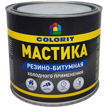 Мастика резино-битумная 1,8кг холодного применения Колорит-0