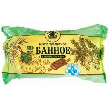 Мыло туалетное Банное с ароматом хвои 150гр-0