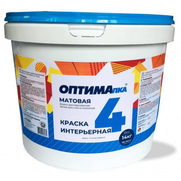Краска в/эмульс. д/стен и пот Оптима-4 14кг.-0