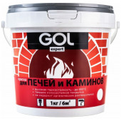 Краска для печей и каминов №141 GOLexpert белая 1кг