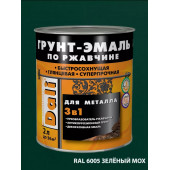 Эмаль-Грунт по ржавчине "DALI" зеленый мох 2,0л