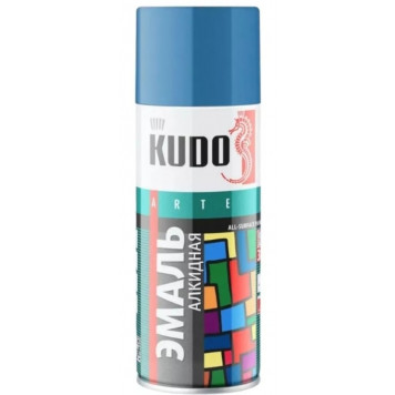 Эмаль №1010 KUDO аэрозольная универсальная голубая-0