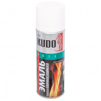 Эмаль №5003 KUDO аэрозольная термостойкая белая-0