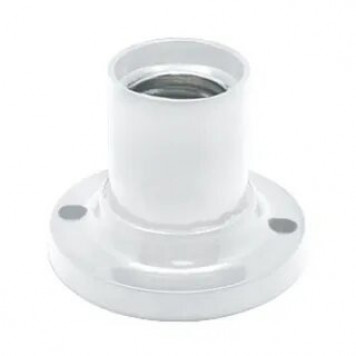 Патрон Е-14 накладной прямой белый Ecola-0