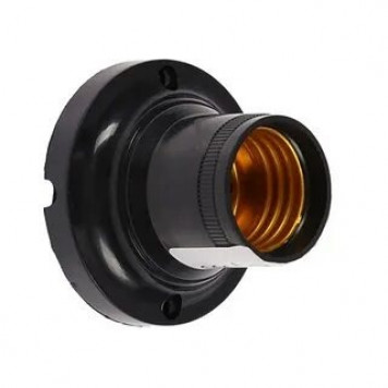 Патрон Е-14 накладной прямой черный Ecola-0