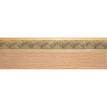 Карниз потол КЛЕВЕ ГАЛАНТ МЕАНДР 3-х рядный Бук 3,0м-0