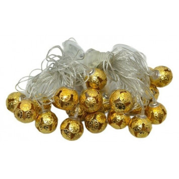 Гирлянда шарик/кубик металл-0