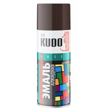 Эмаль №1012 KUDO аэрозольная универсальная коричневая-0