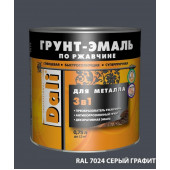 Эмаль-Грунт по ржавчине "DALI" серый графит 0,75л