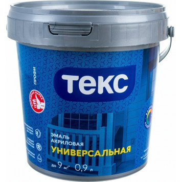 Эмаль акриловая универсальная глянцевая А ТЕКС 0,9кг-0