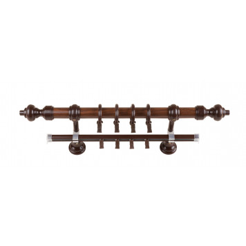 Карниз круглый 2,8м махагон мет/пласт КАНТРИ-0