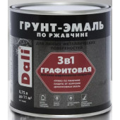 Графитовая ГРУНТ-ЭМАЛЬ по ржавчине "DALI" 0,75л/6 Серебристый