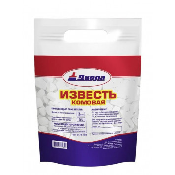Известь комковая отборная 3кг ДИОЛА-0