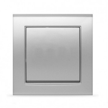 Выключатель 1-кл UNIVersal серия "Бриллиант" с/у, 10А, 220В, серебро (еврослот) 9612-0