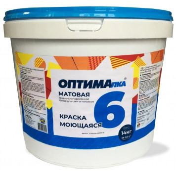 Краска в/эмульс. моющаяся ОПТИМА-6 14кг.-0