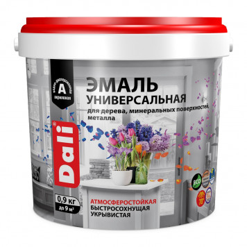 Эмаль универсальная "DALI" п/мат. серый 0,9кг RAL7004-0