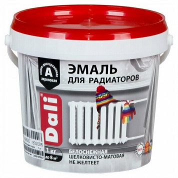 Эмаль для радиаторов акриловая 1,0кг. DALI-0