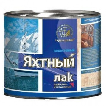 Лак яхтный глянцевый бесцветный 1,9л Радуга-0