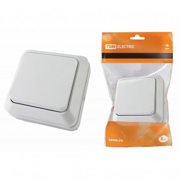 Выключатель 1-кл ОУ Ладога белый TDM-0