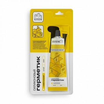 Герметик KRONBUILD силик белый универсальный 80мл-0