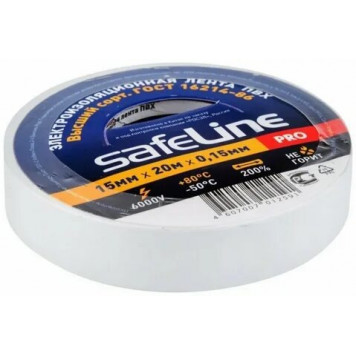 Изолента Safeline 15мм/20м белая-0