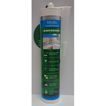 Герметик Макрофлекс SX 101 сан.сил.прозр.290 мл-0
